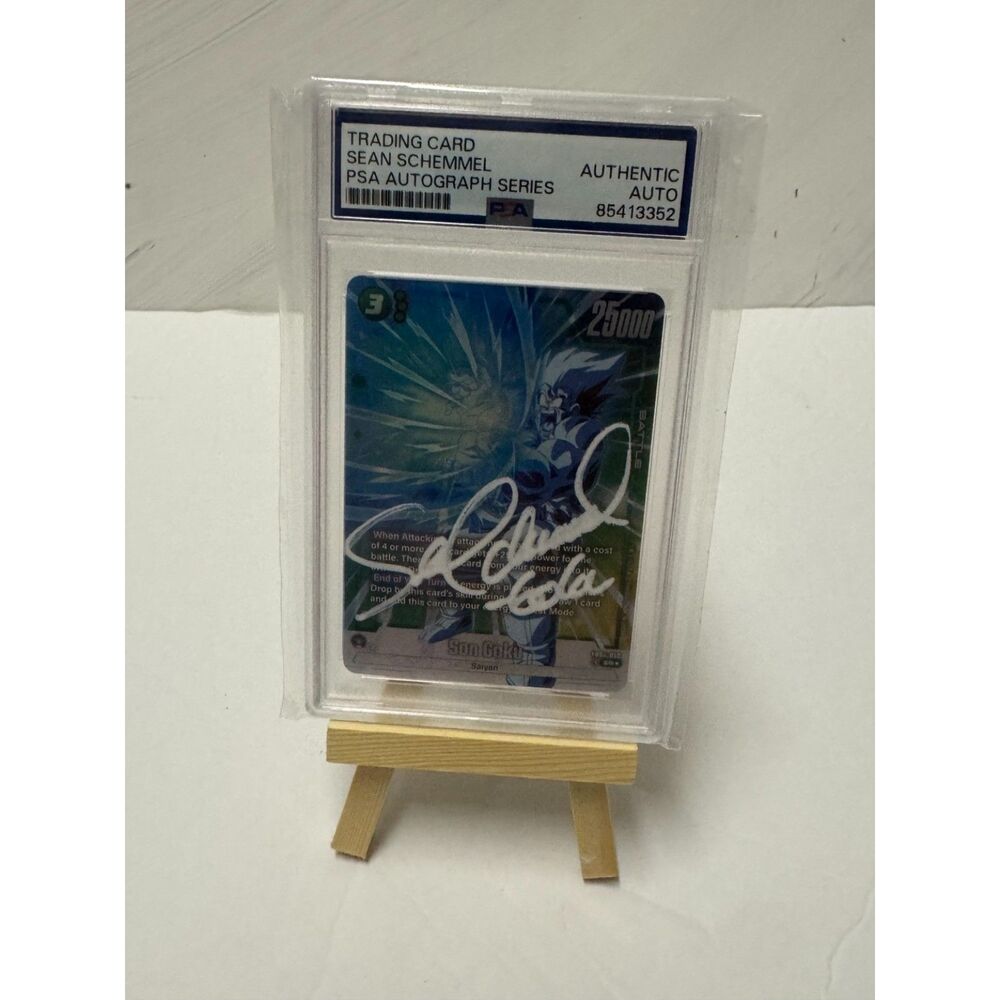 Sean Schemmel Signed Dragon Ball Super Card PSA Authentic Auto Goku Voice Actor